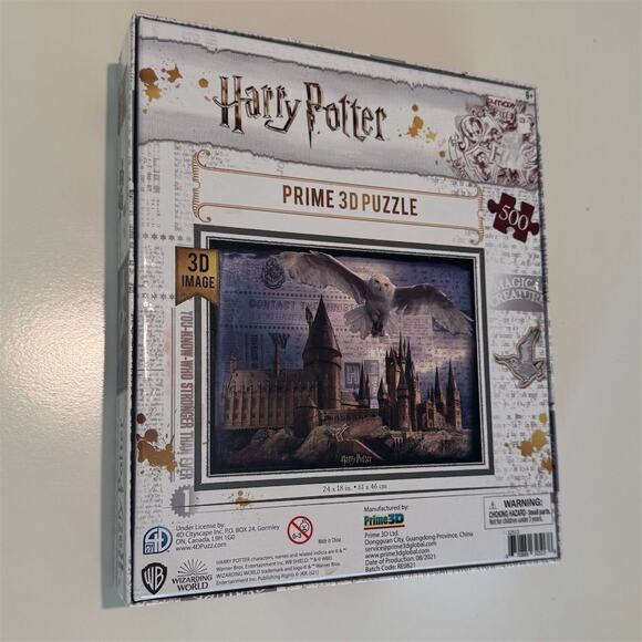Harry Potter Prime 3D Puzzle Hogwarts Castle & Hedwig 500+ Pieces 24x18 COMPLETE - Picture 11 of 14
